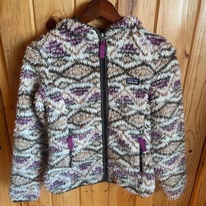 Patagonia Fuzzy Jacket - Purple and Brown Zip Up Hoodie